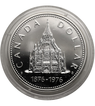 Canada, Elizabeth II (1952-2022). 1 Dollar 1976, 100th anniversary of the Parliamentary Library in Ottawa