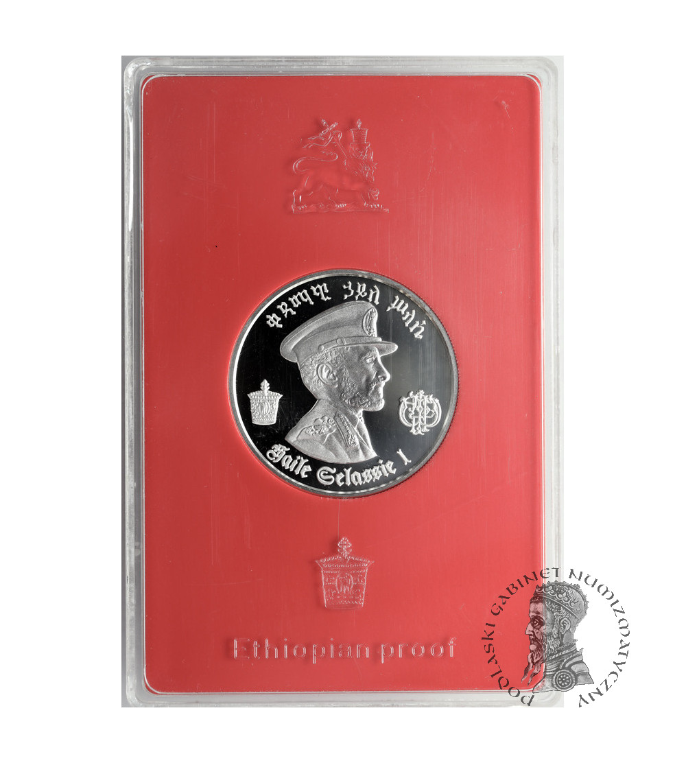 Etiopia. 5 dolarów 1972, 80 urodziny Haile Selassie I - Proof