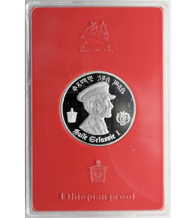 Ethiopia. 5 Dollars 1972, 80th birthday of Haile Selassie I - Proof