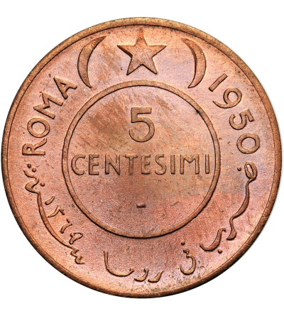 Somalia (Italian Administration). 5 Centesimi, AH 1369 / 1950 AD