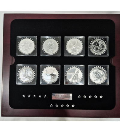 " Fabulous 15 Silver Collection" 2014, 15 sztuk, Oz .999 (14 x 1 Oz .999 + 1 moneta 20 g. .999) - 455,5 gram czystego srebra