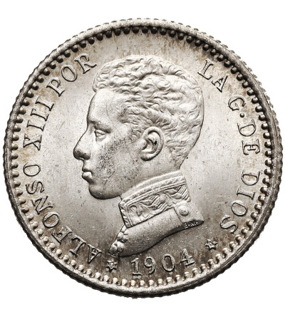 Hiszpania, Alfonso XIII (1886 - 1931). 50 Centimos 1904 (04) SM V, Madryt