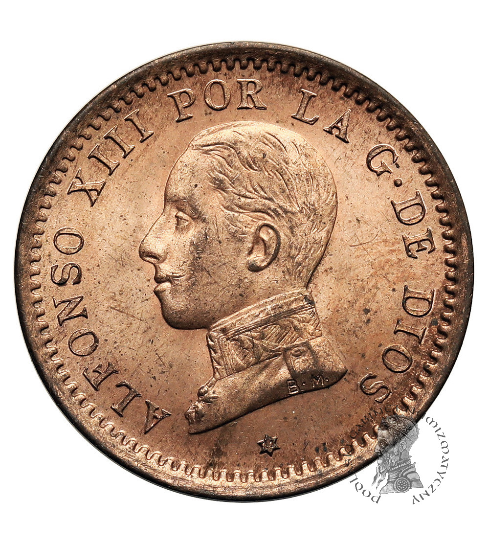 Hiszpania, Alfonso XIII (1886 - 1931). 2 Centimos 1911 (11) PC-V