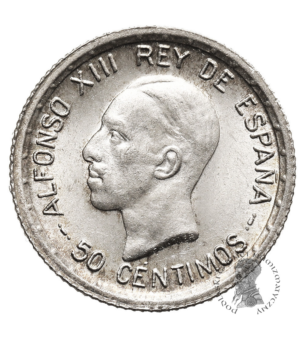 Hiszpania, Alfonso XIII (1886 - 1931). 50 Centimos 1926 PC-S