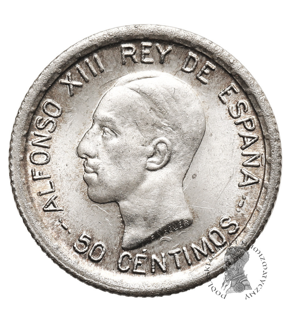 Hiszpania, Alfonso XIII (1886 - 1931). 50 Centimos 1926 PC-S