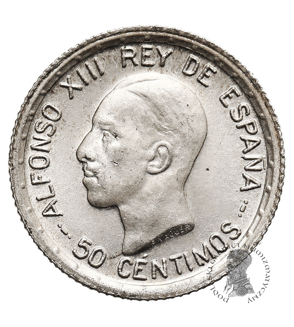 Hiszpania, Alfonso XIII (1886 - 1931). 50 Centimos 1926 PC-S