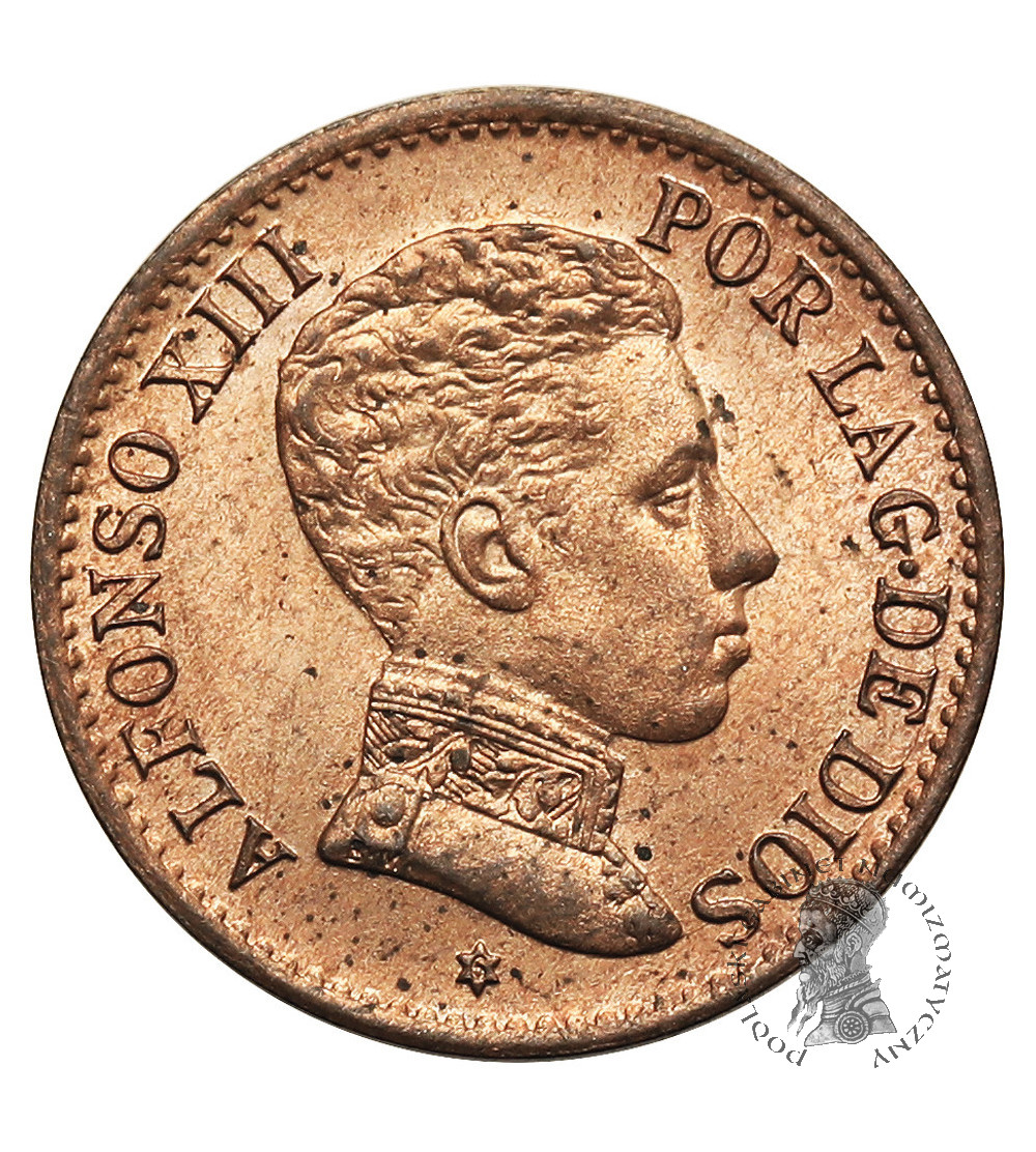 Hiszpania, Alfonso XIII (1886-1931). 1 Centimo 1906 (6), SL-V
