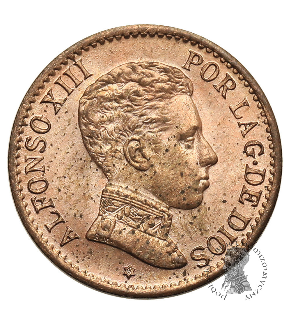 Hiszpania, Alfonso XIII (1886-1931). 1 Centimo 1906 (6), SL-V