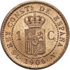 Hiszpania, Alfonso XIII (1886-1931). 1 Centimo 1906 (6), SL-V