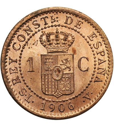 Hiszpania, Alfonso XIII (1886-1931). 1 Centimo 1906 (6), SL-V