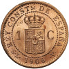 Hiszpania, Alfonso XIII (1886-1931). 1 Centimo 1906 (6), SL-V