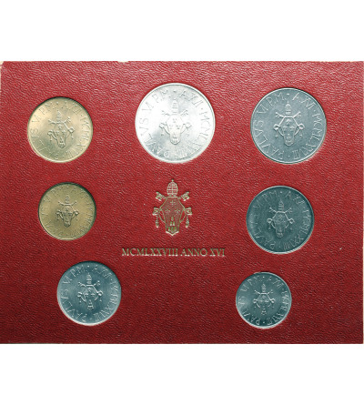 Vatican. Official Annual Set, 1978 AN XVI (16th year of the pontificate), Paul VI (1963 - 1978)