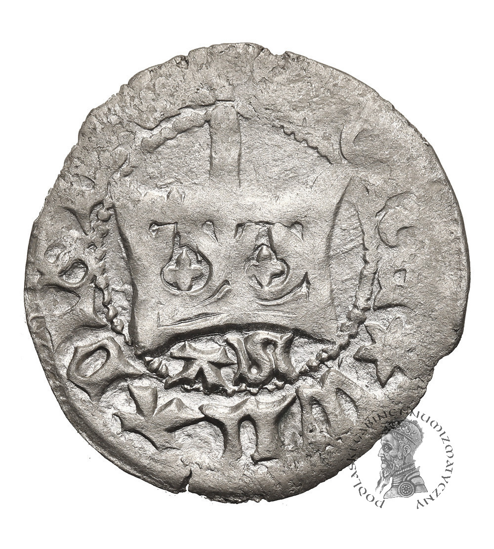 Poland. Ladislaus Jagiello, 1386-1434. Half Grosz no date, type 4, (c. 1399-1402), Krakow Mint - letter AS under the crown
