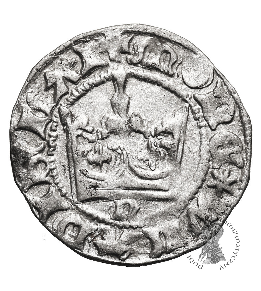 Poland. Ladislaus Jagiello, 1386-1434. Half Grosz no date, type 2, (c. 1396-1398), Krakow Mint - letter N under the crown