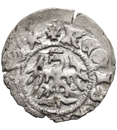 Poland. Ladislaus Jagiello, 1386-1434. Half Grosz no date, type 4, (c. 1399-1402), Krakow Mint - letter AS under the crown
