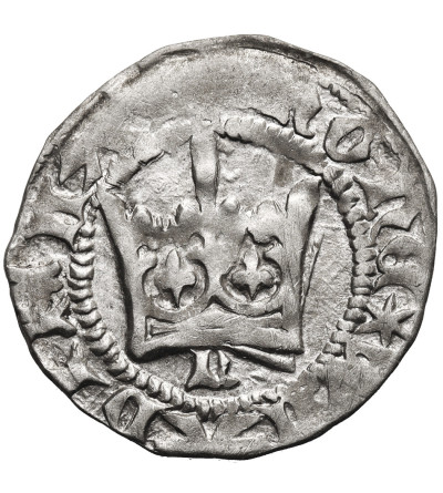 Poland. Ladislaus Jagiello, 1386-1434. Half Grosz no date, type 2, (c. 1396-1398), Krakow Mint - letter N under the crown