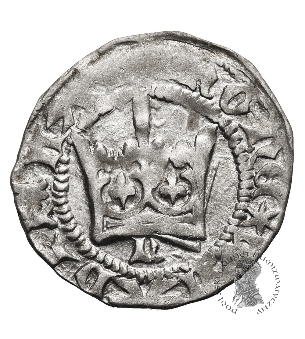 Polska. Władysław Jagiełło 1386-1434. Półgrosz bez daty, typ 2, ok. 1396-1398, Kraków - pod koroną litera N