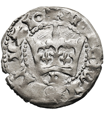 Poland. Ladislaus Jagiello, 1386-1434. Half Grosz ND (c. 1394-1395), Krakow Mint - letter P under the crown