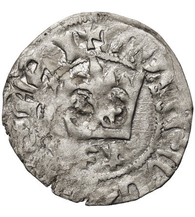 Poland. Ladislaus Jagiello, 1386-1434. Half Grosz no date, type 17, (c. 1412-1414), Krakow Mint - letter F‡ under the crown