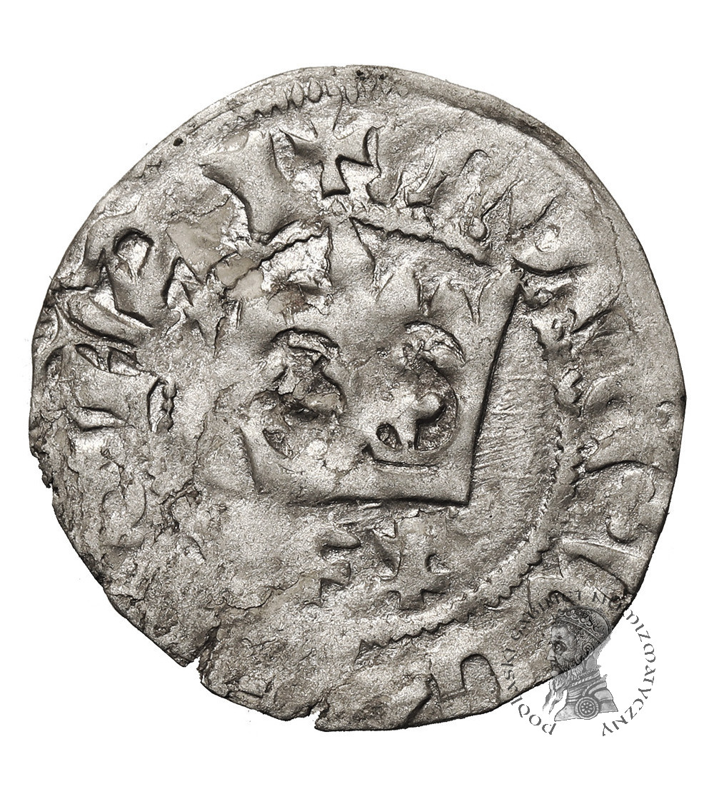Poland. Ladislaus Jagiello, 1386-1434. Half Grosz no date, type 17, (c. 1412-1414), Krakow Mint - letter F‡ under the crown