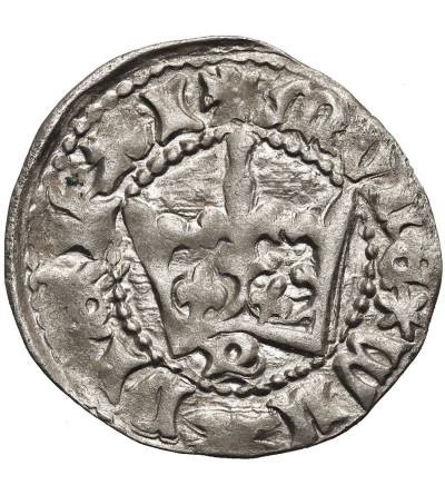 Poland. Ladislaus Jagiello, 1386-1434. Half Grosz ND (c. 1394-1395), Krakow Mint - letter P under the crown