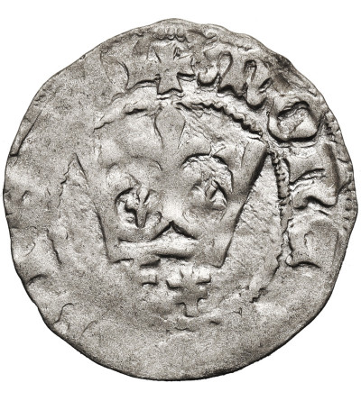 Poland. Ladislaus Jagiello, 1386-1434. Half Grosz no date, type 17, (c. 1412-1414), Krakow Mint - letter F‡ under the crown