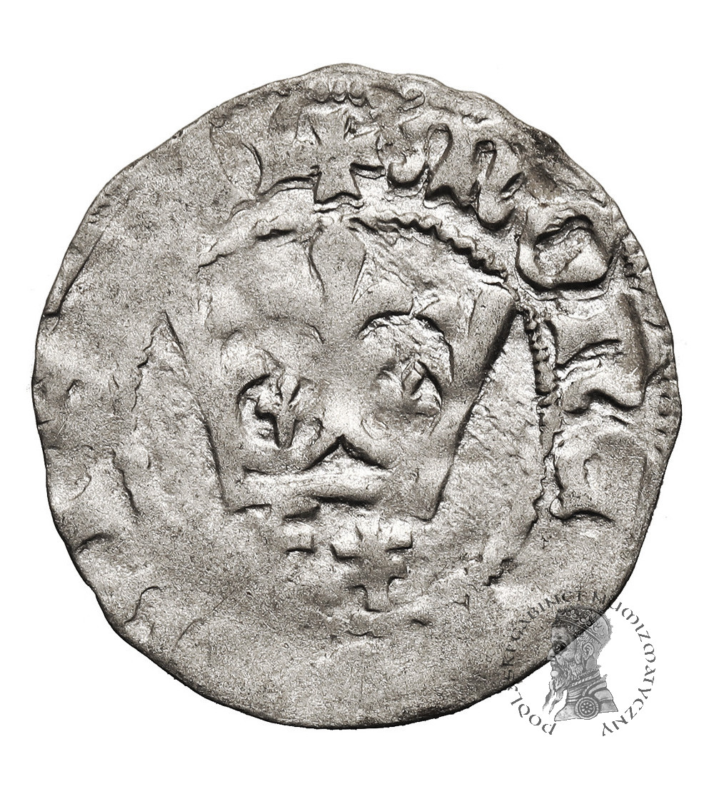 Poland. Ladislaus Jagiello, 1386-1434. Half Grosz no date, type 17, (c. 1412-1414), Krakow Mint - letter F‡ under the crown