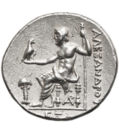 Antyczna Grecja. Macedonia / Fenicja. Aleksander III Wielki, 336-323 r. p.n.e. AR Tetradrachma, pośmiertna datowana CY 65 (195/4 r. p.n.e.), mennica Arados