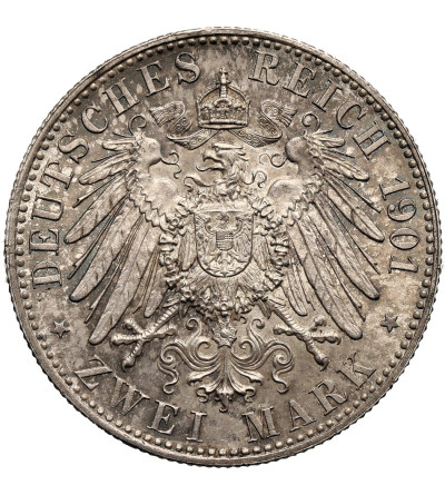 Niemcy, Prusy. Wilhelm II (1888-1918). 2 marki 1901 A, 200-lecie Królestwa Prus