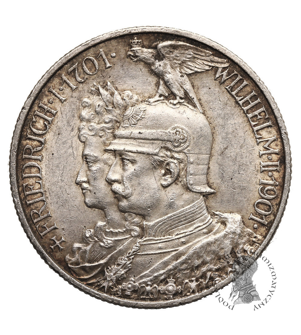 Niemcy, Prusy. Wilhelm II (1888-1918). 2 marki 1901 A, 200-lecie Królestwa Prus