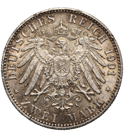 Germany, Prussia, Wilhelm II (1888-1918). 2 Mark 1901 A, 200th Anniversary Kingdom of Prussia