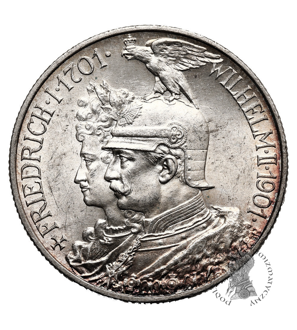 Niemcy, Prus. Wilhelm II (1888-1918). 2 marki 1901 A, 200-lecie Królestwa Prus