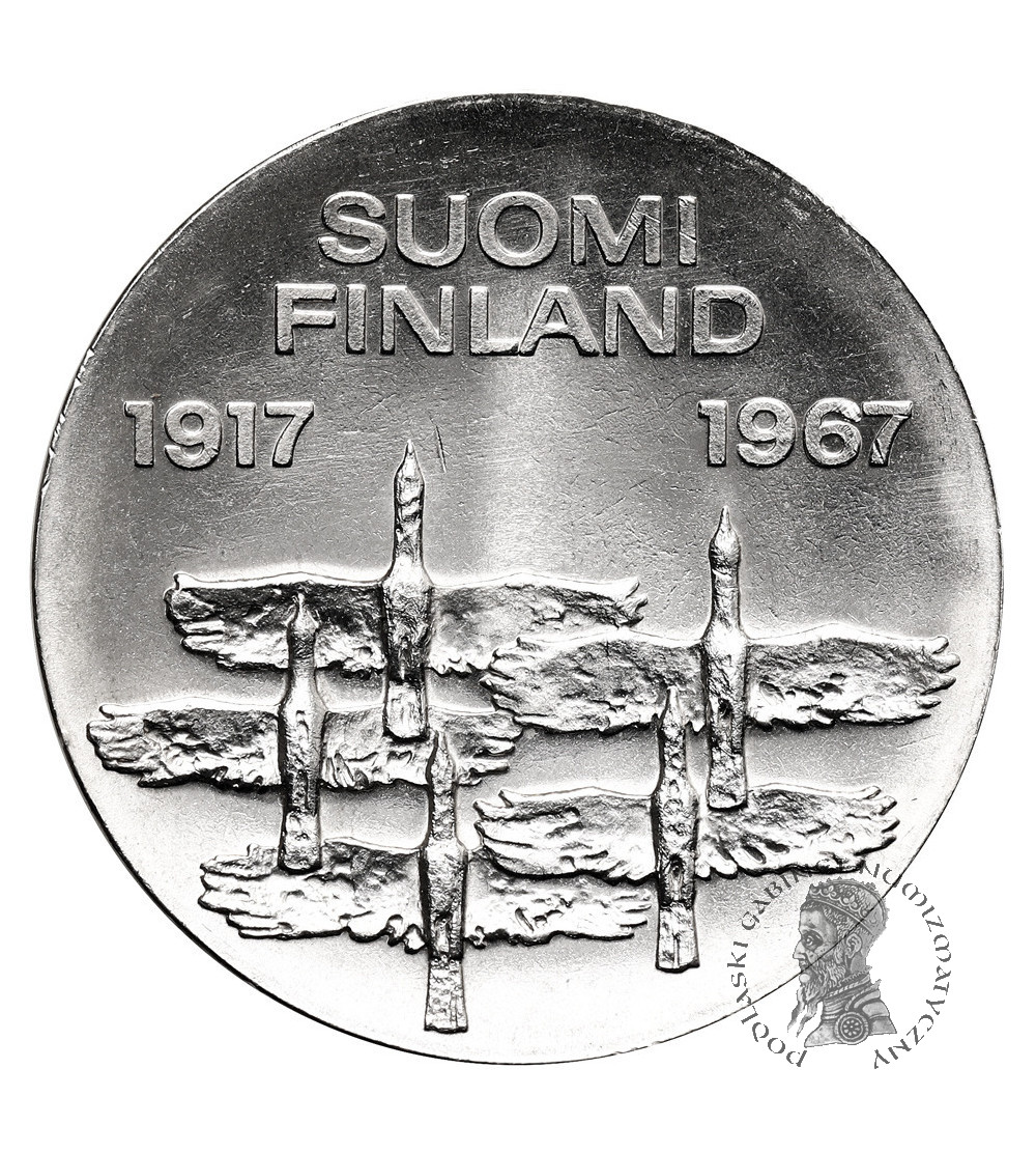 Finlandia. 10 marek (Markkaa) 1967, 50 Rocznica Zdobycia Niepodległości