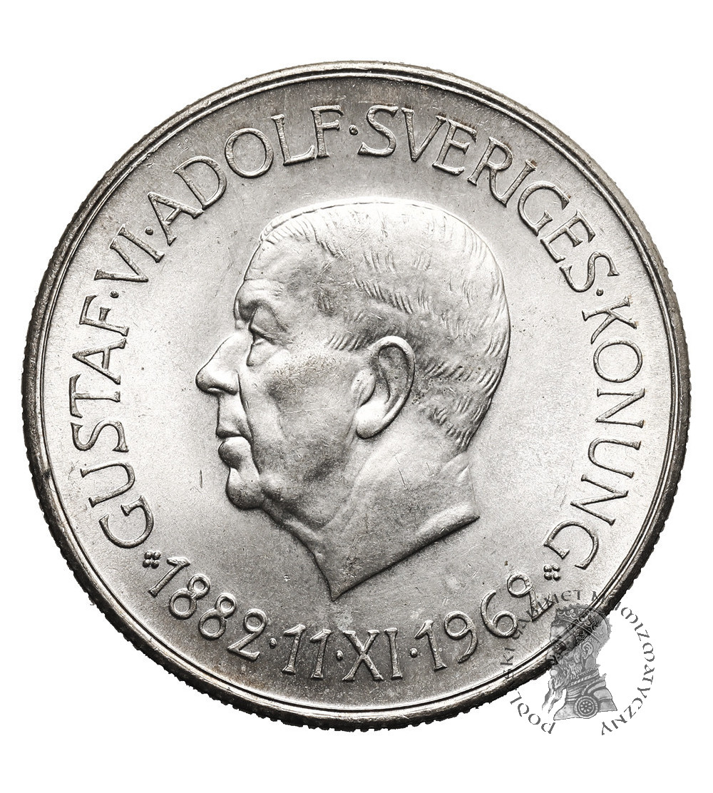 Szwecja, Gustaw VI Adolf (1950–1973). 5 koron (Kronor) 1962, 80 Rocznica Urodzin Gustawa VI Adolfa