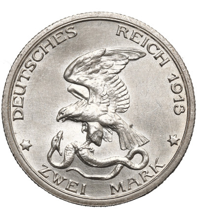 Germany, Prussia, Wilhelm II (1888–1918). 2 Mark 1913, 100th anniversary of Prussia’s entry into the war against France (March 17, 1813 – proclamation of “An Mein Volk”)