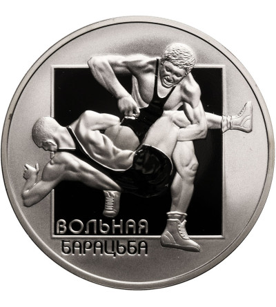 Białoruś. 1 rubel 2003,  Zapasy w stylu wolnym, Seria sportowa - Prooflike