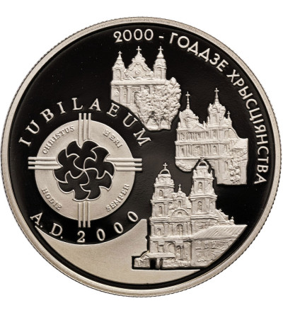 Białoruś. 1 rubel 1999, 2000 lat Chrześcijaństwa (w religii rzymskokatolickiej) - Prooflike