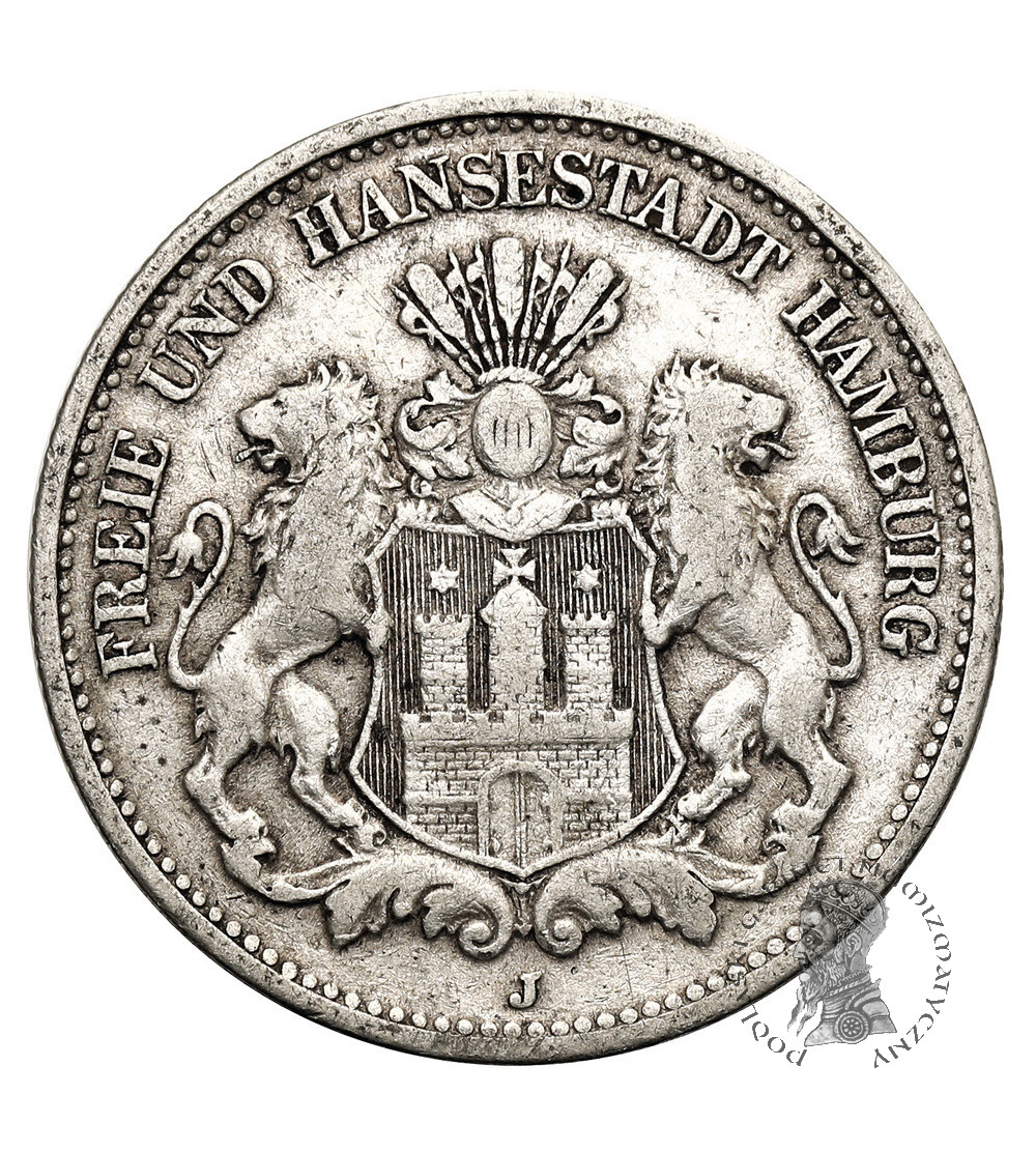 Niemcy, Wolne Miasto Hamburg. 2 marki 1904 J, Hamburg