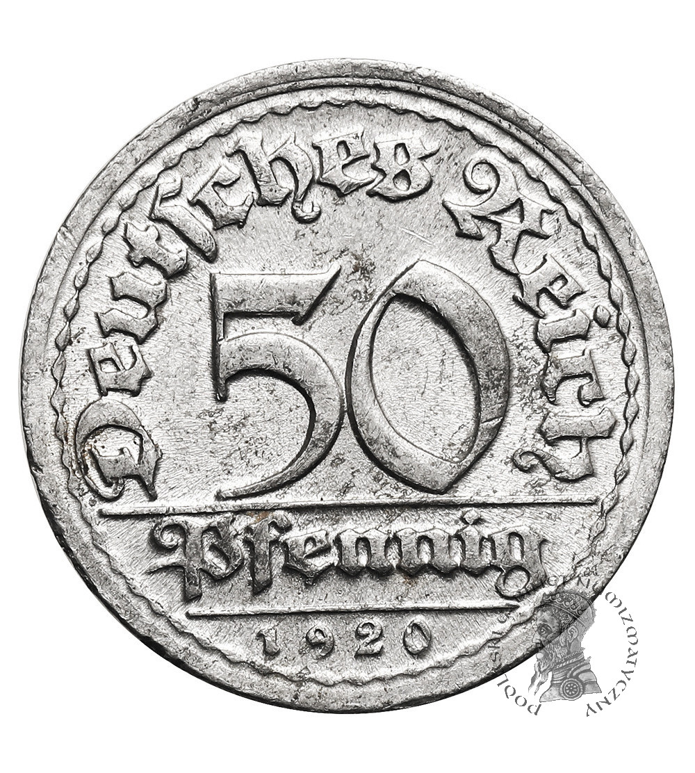Niemcy, Republika Weimarska (1918 - 1933). 50 fenigów 1920 D, Monachium