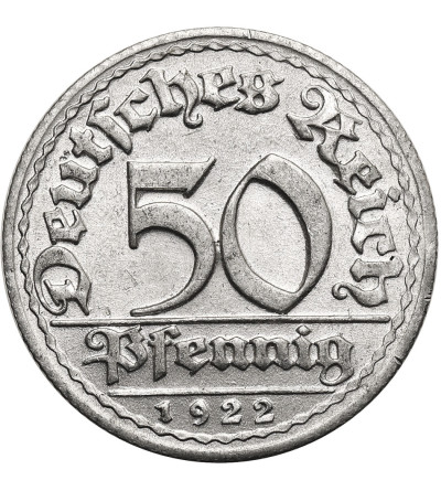 Germany, Weimar Republic (1918 - 1933). 50 Pfennigs 1922 D, Munich