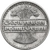 Niemcy, Republika Weimarska (1918 - 1933). 50 fenigów 1921 F, Mennica Krajowa w Stuttgarcie - błąd bicia!