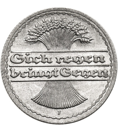 Niemcy, Republika Weimarska (1918 - 1933). 50 fenigów 1922 F, Mennica Krajowa w Stuttgarcie