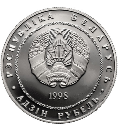 Białoruś. 1 rubel 1998, Adam Mickiewicz - 200. rocznica urodzin - Prooflike