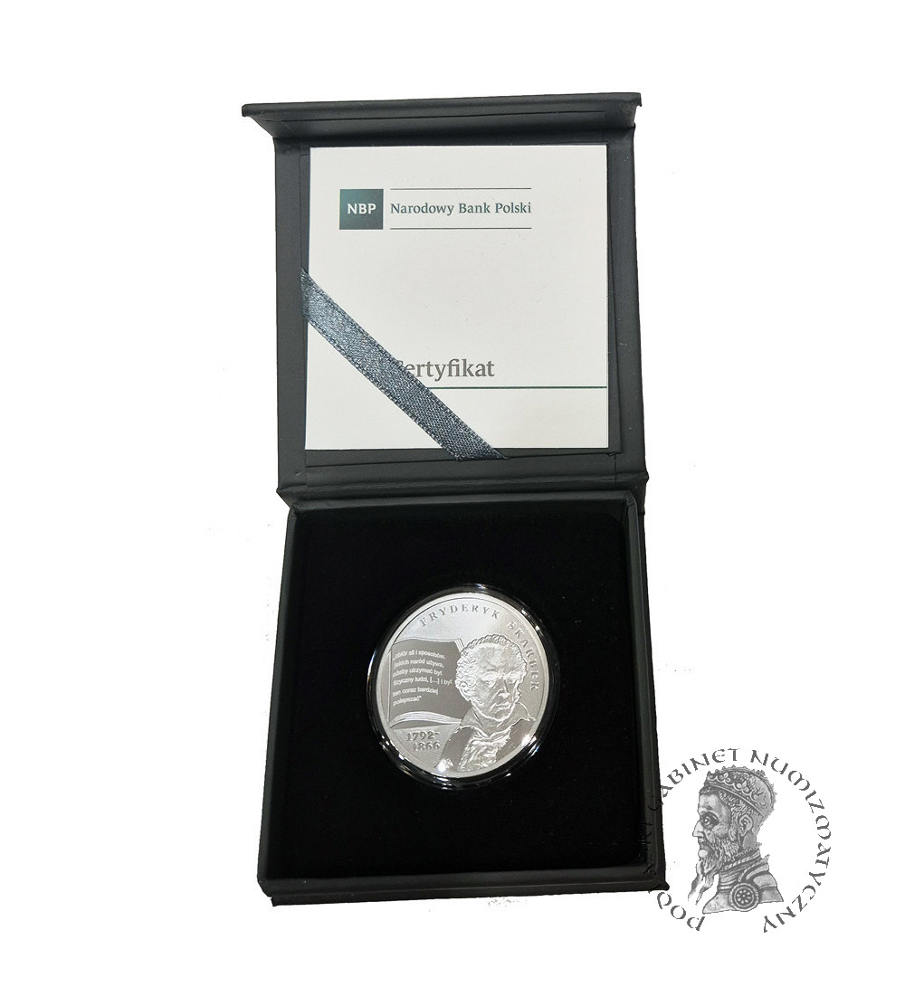 Polska. 10 złotych 2018, Wielcy Polscy Ekonomiści - Fryderyk Skarbek - Proof