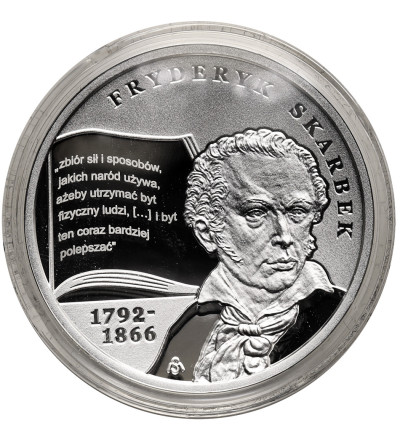 Polska. 10 złotych 2018, Wielcy Polscy Ekonomiści - Fryderyk Skarbek - Proof