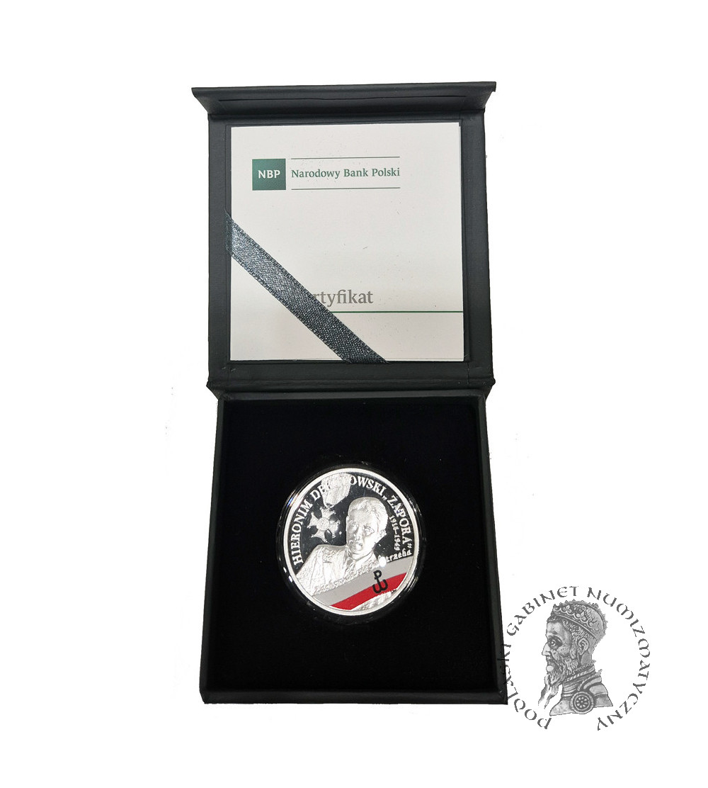 Poland. 10 Zlotys 2018, Hieronim Dekutowski ,,Zapora", series: “The Enduring Soldiers Accursed by the Communists”  - Proof