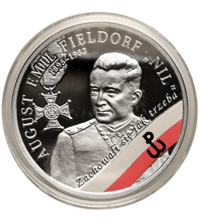 Polska. 10 złotych 2018, August Emil Fieldorf - "Nil", seria: Wyklęci przez Komunistów Żołnierze Niezłomni - Proof