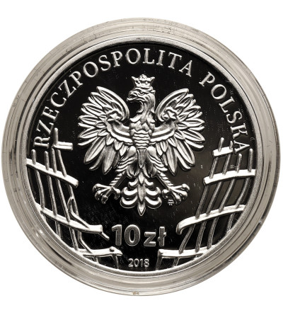 Poland. 10 Zlotys 2018, August Emil Fieldorf - "Nil", Series: The Enduring Soldiers Accursed by the Communists - Proof