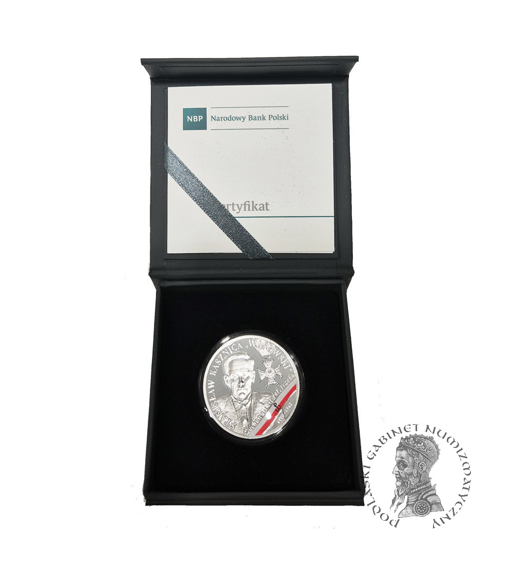 Polska. 10 złotych 2019, Stanisław Kasznica ,,Wąsowski", seria: Wyklęci przez Komunistów Żołnierze Niezłomni - Proof