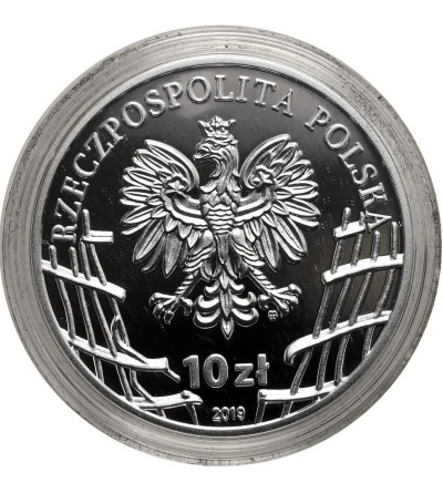 Polska. 10 złotych 2019, Stanisław Kasznica ,,Wąsowski", seria: Wyklęci przez Komunistów Żołnierze Niezłomni - Proof